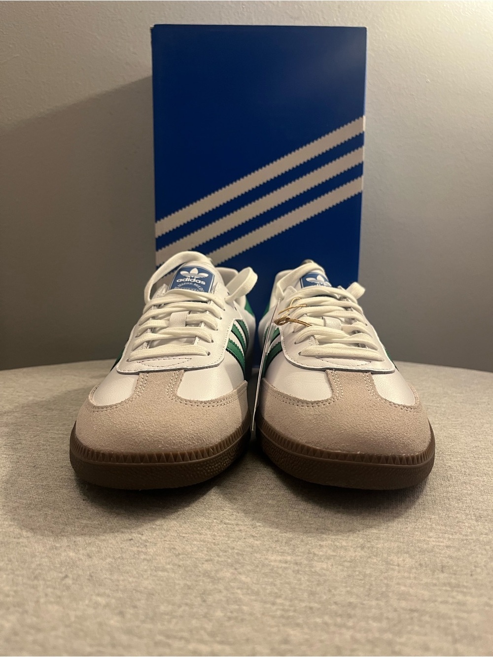 Adidas Samba OG Cloud White Green Gum Indoor Soccer Men's Size 10 IG1024 - Picture 2 of 12